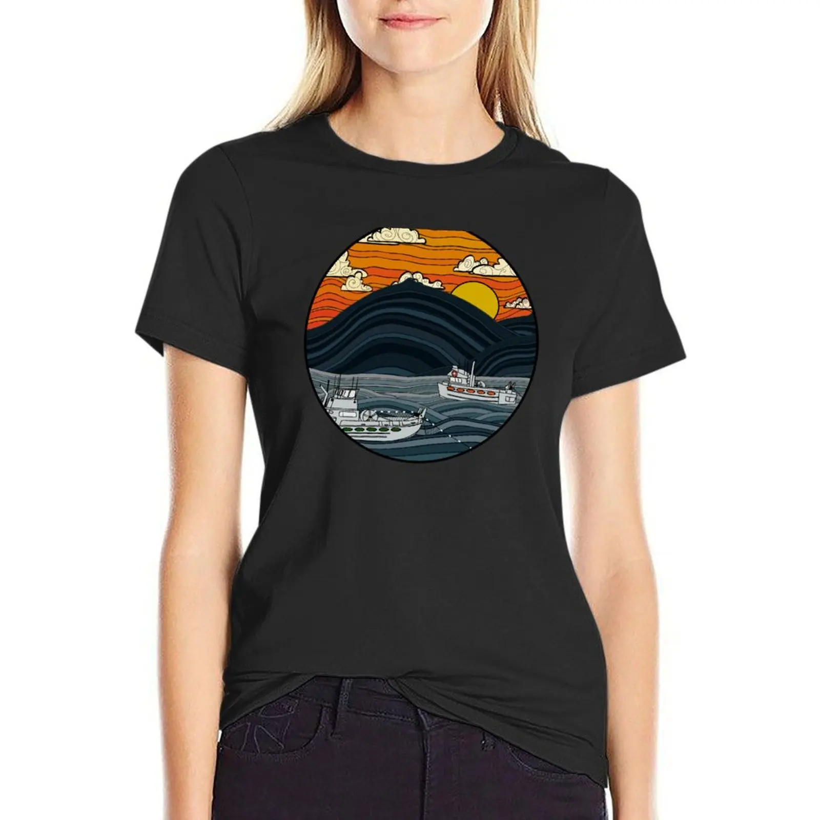 Amaq Mountain Fishing Scene T-Shirt sweat anime summer tops Female clothing womans clothing
Amaq Mountain Fishing Scene T-Shirt sweat anime summer tops Female clothing womans clothing