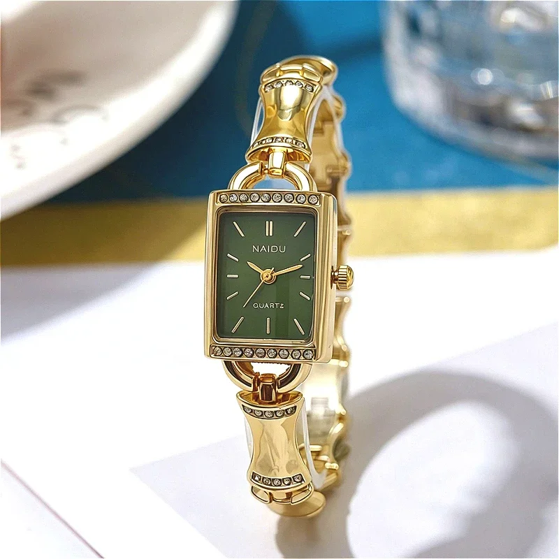 Fashion Bamboo Strap Women Watch Luxury Diamond-Encrusted Bracelet Wristwatch Ladies Gift Quartz Watches Gift Wholesale
Fashion Bamboo Strap Women Watch Luxury Diamond-Encrusted Bracelet Wristwatch Ladies Gift Quartz Watches Gift Wholesale