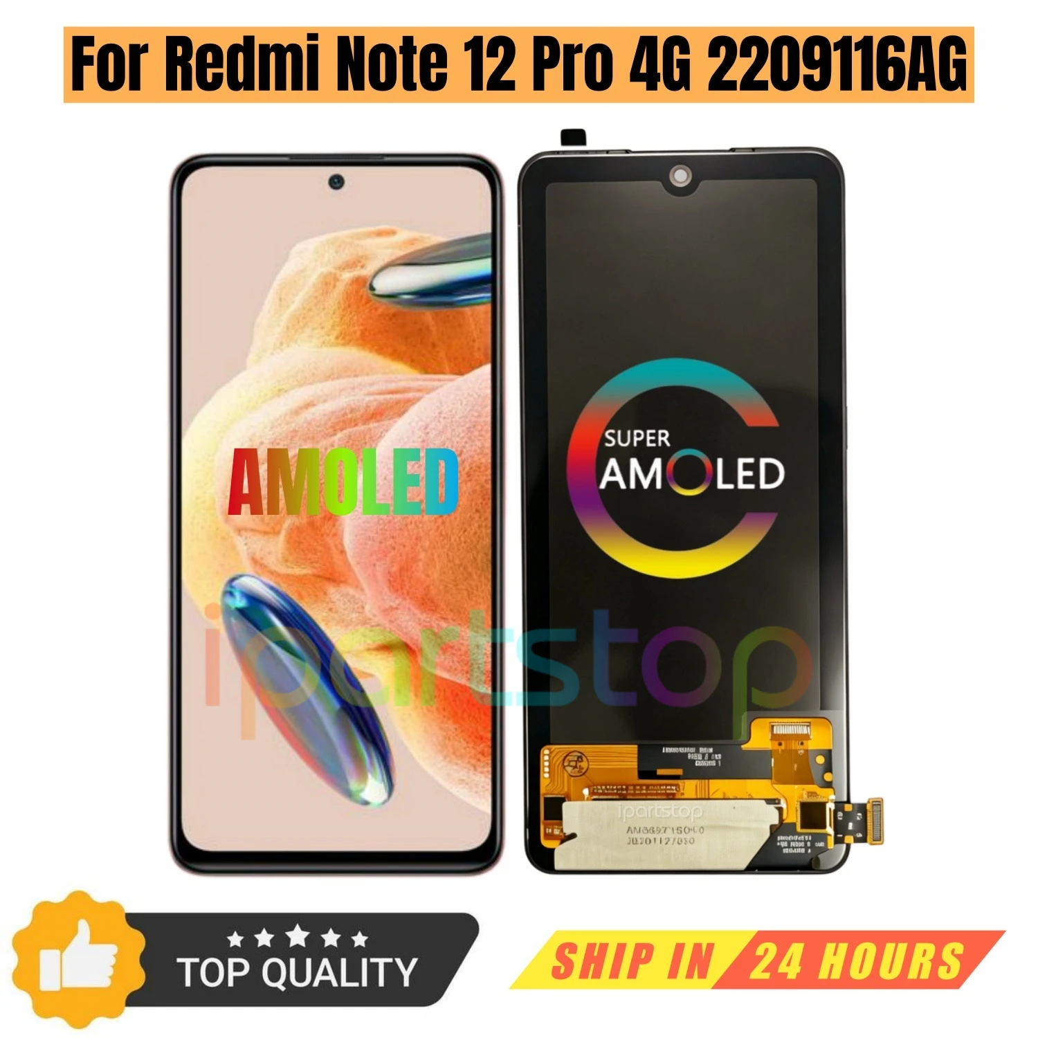 iParts Replacement New Display for Xiaomi Redmi Note 12 Pro 4G 2209116AG 6.67 AMOLED Touch Screen With Frame Assembly Tested
iParts Replacement New Display for Xiaomi Redmi Note 12 Pro 4G 2209116AG 6.67 AMOLED Touch Screen With Frame Assembly Tested