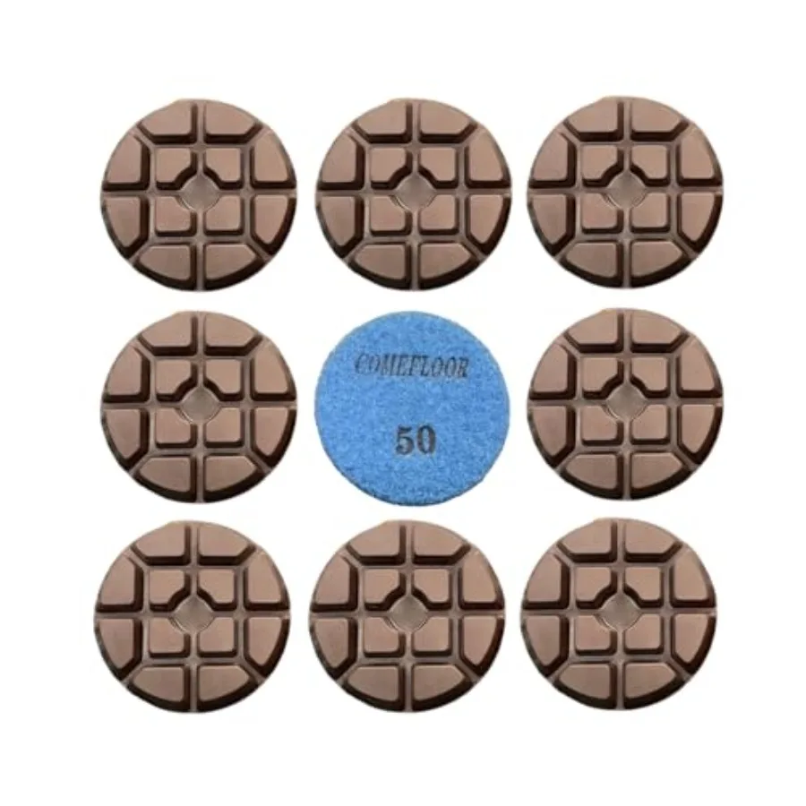 Concrete Floor Polishing Pucks Diamond Resin Disc for Terrazzo, Marble, Granite Floor, 3 Inch Hook and Loop Polishing Pad, 9 PC
Concrete Floor Polishing Pucks Diamond Resin Disc for Terrazzo, Marble, Granite Floor, 3 Inch Hook and Loop Polishing Pad, 9 PC