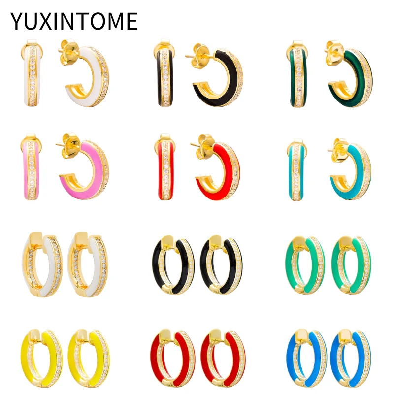 925 Sterling Silver Ear Needle Fashion C Cuff Stud Earrings Multi-Color Enamel Crystal Hoop Earrings for Women Luxury Jewelry
925 Sterling Silver Ear Needle Fashion C Cuff Stud Earrings Multi-Color Enamel Crystal Hoop Earrings for Women Luxury Jewelry