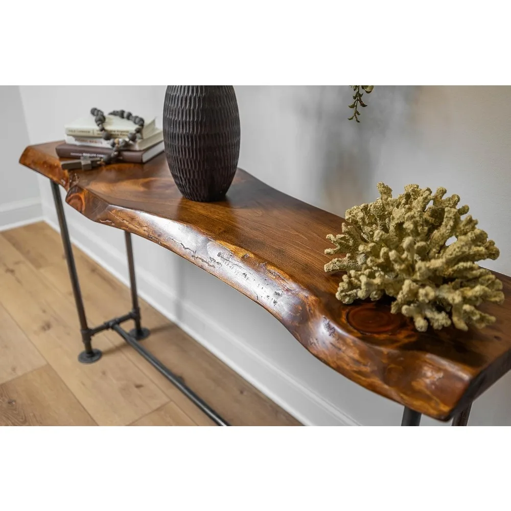 Industrial Pipe Sofa Table - Live Edge Console Table for Entryway or Behind Sofa – (Honey Pine)
Industrial Pipe Sofa Table - Live Edge Console Table for Entryway or Behind Sofa – (Honey Pine)
