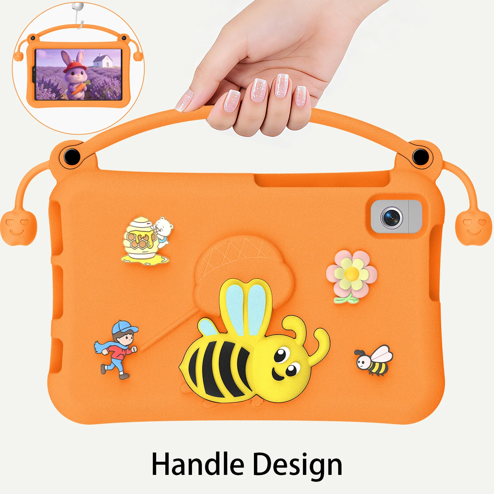Cute Tablet Case Shockproof with Bee-shaped Stand Protective Cover with Handle for Samsung Tab A9 Plus/A11 Plus 11-Inch Tablets
Cute Tablet Case Shockproof with Bee-shaped Stand Protective Cover with Handle for Samsung Tab A9 Plus/A11 Plus 11-Inch Tablets