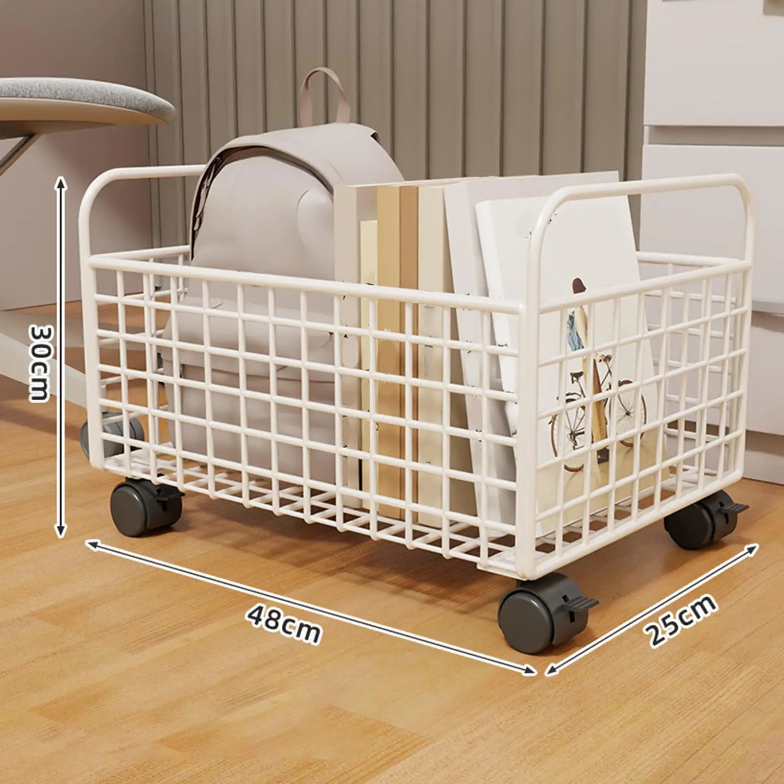 Rolling Utility Cart Metal Mesh Storage Bin under Desk Book Storage Basket for Kitchen
Rolling Utility Cart Metal Mesh Storage Bin under Desk Book Storage Basket for Kitchen