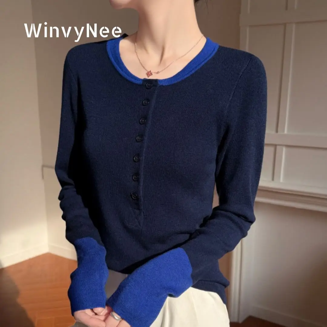 WinvyNee Women's Fashion Slim Fit Top Spring Color Block Half Placket Solid Breasted Trendy Design Knitted Outwear ZA1047041
WinvyNee Women's Fashion Slim Fit Top Spring Color Block Half Placket Solid Breasted Trendy Design Knitted Outwear ZA1047041