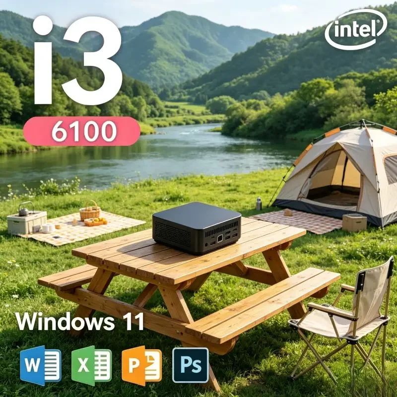 Performance Upgraded Mini PC Core I3 6100 Win11 Pro 16GB RAM 1TB/2TB SSD WiFi6 BT5.2 Fast Response Office Desktop Machine
Performance Upgraded Mini PC Core I3 6100 Win11 Pro 16GB RAM 1TB/2TB SSD WiFi6 BT5.2 Fast Response Office Desktop Machine