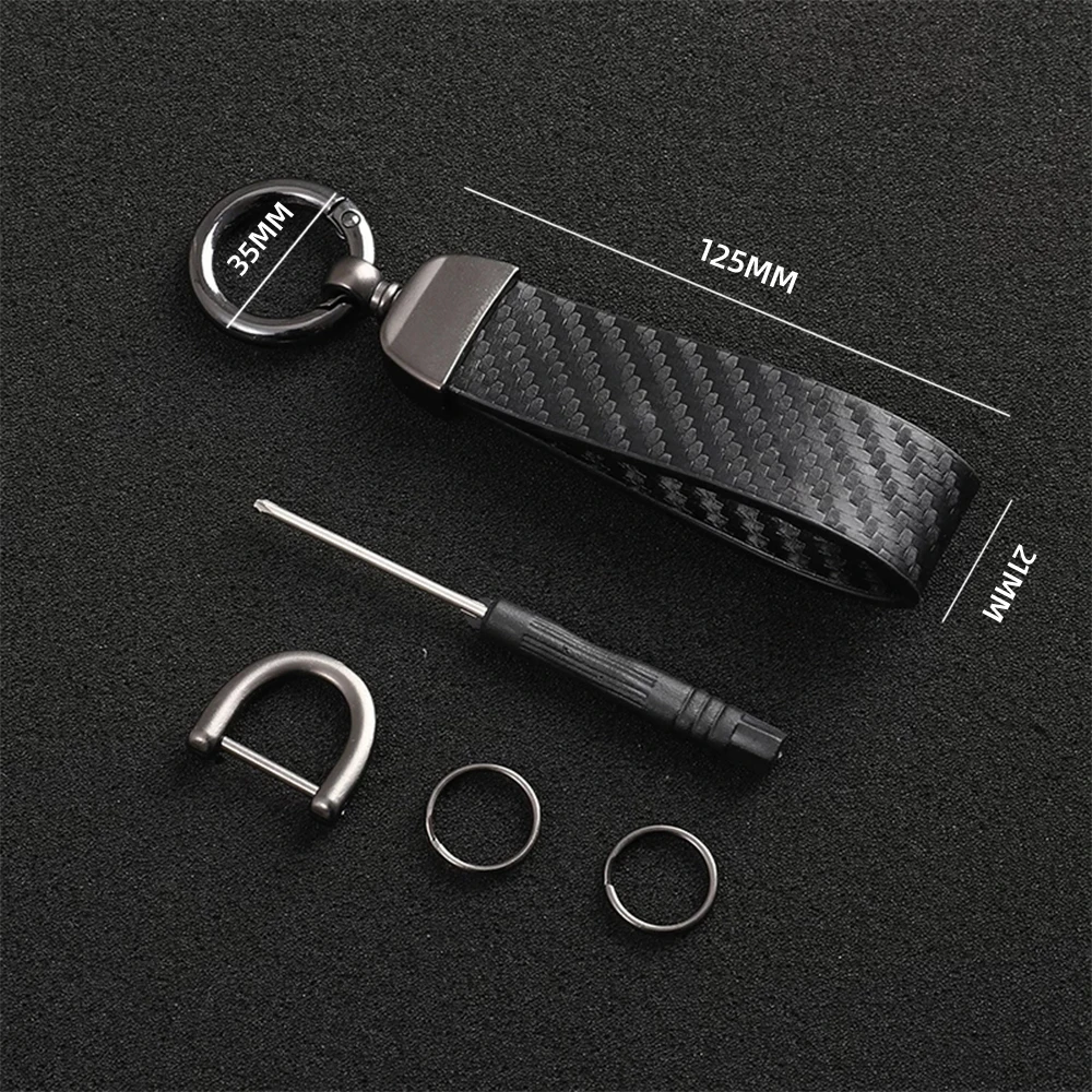 PU Leather Carbon Fiber Texture Car Keychain Key Rings For General Model Key Decorative Accessories
PU Leather Carbon Fiber Texture Car Keychain Key Rings For General Model Key Decorative Accessories