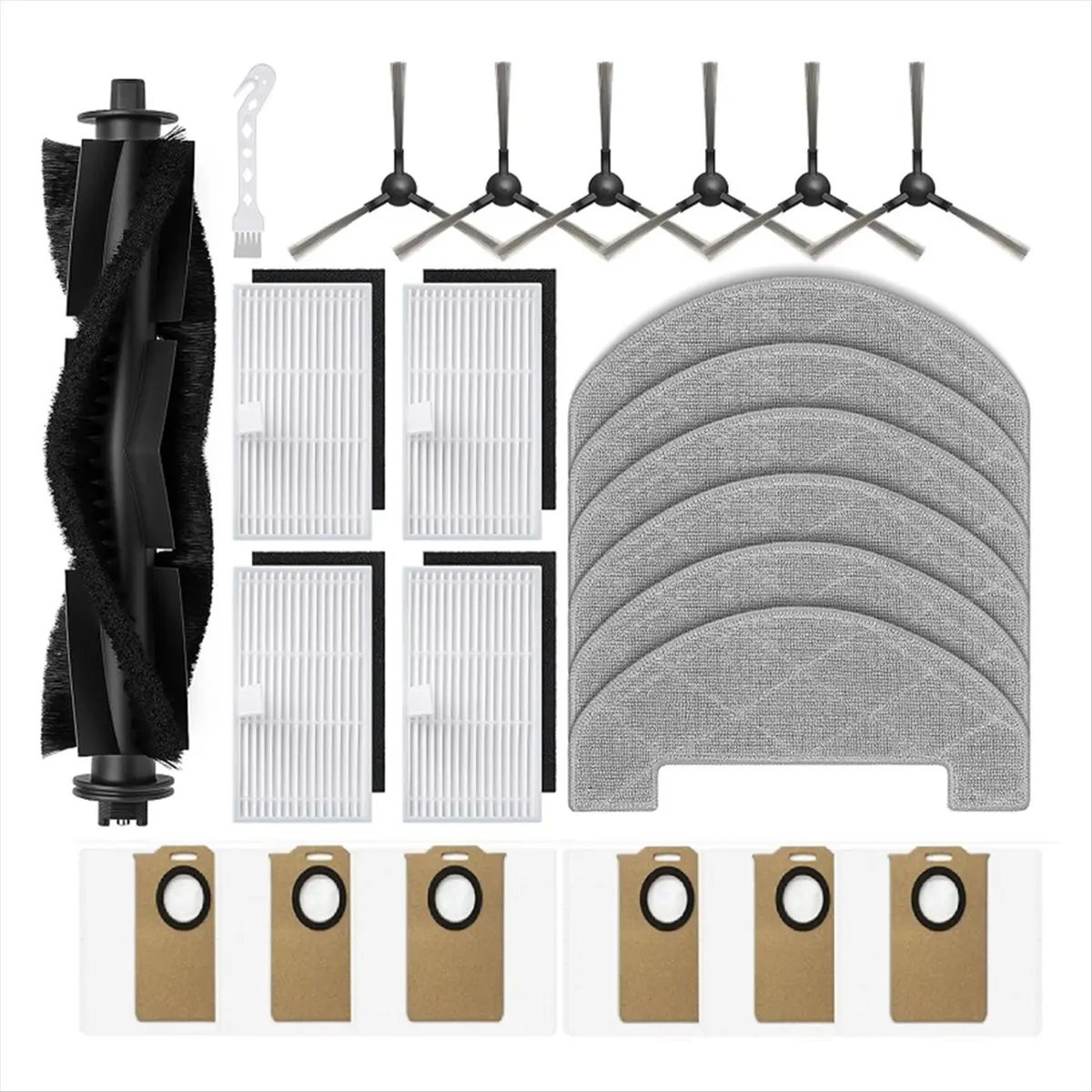 24 шт. для робота-пылесоса MONSGA MS1 MAX, основная боковая щетка, швабра, фильтр, мешки для пыли
24 шт. для робота-пылесоса MONSGA MS1 MAX, основная боковая щетка, швабра, фильтр, мешки для пыли