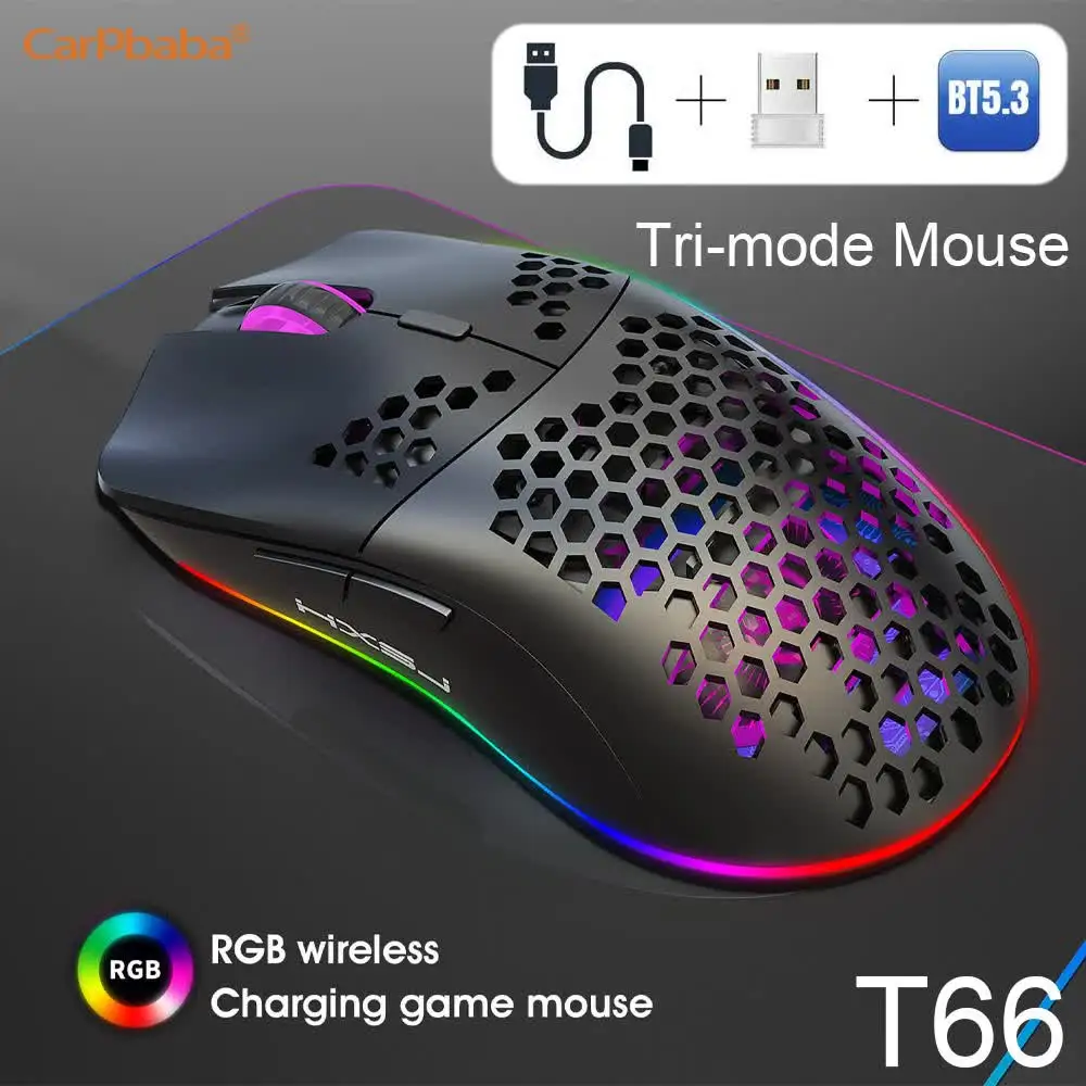 PT66 Tri-mode 3600DPI Gaming Wireless Mouse RGB Luminous 600mAh Rechargeable 6 Buttons Macro Programmable Mice For Pc Gamer
PT66 Tri-mode 3600DPI Gaming Wireless Mouse RGB Luminous 600mAh Rechargeable 6 Buttons Macro Programmable Mice For Pc Gamer