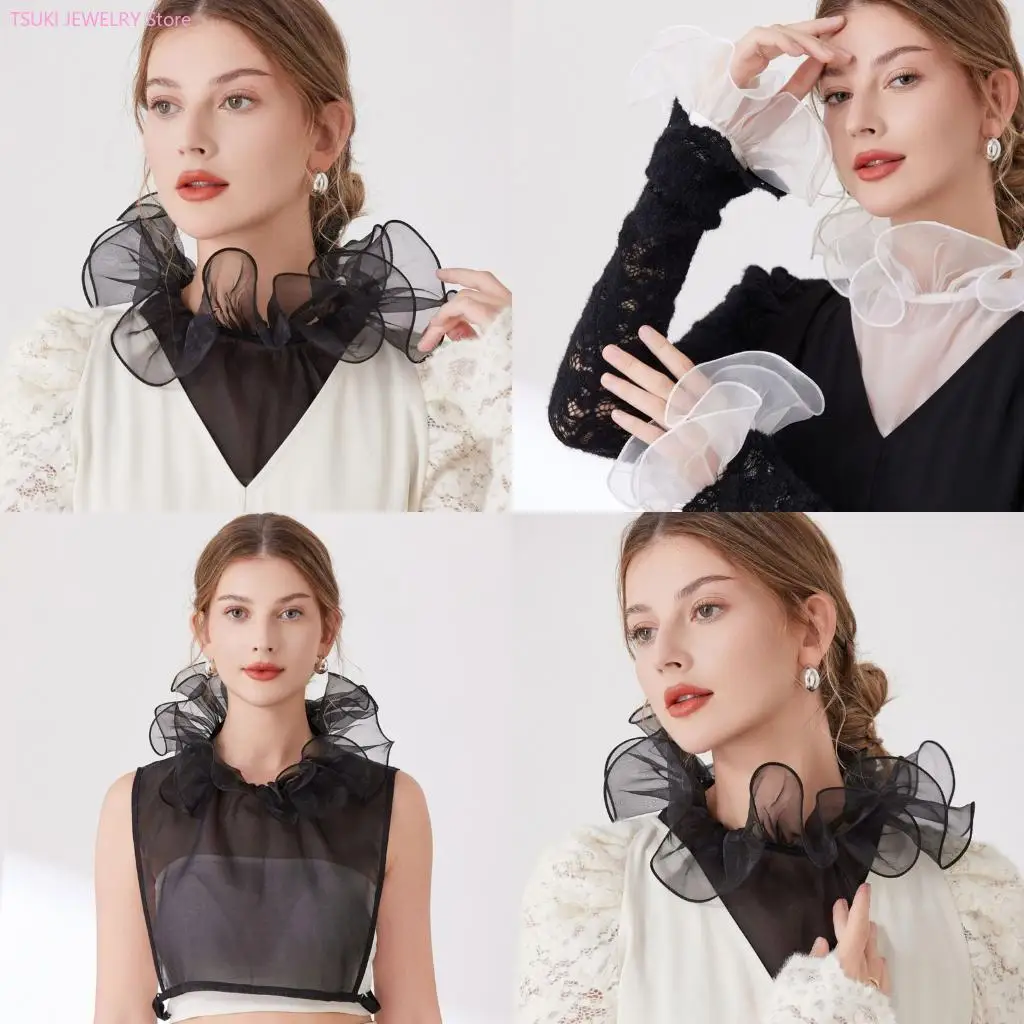 62KE Friendly Detachable Neck Decoration False Collar With Ruffled Lace Design
62KE Friendly Detachable Neck Decoration False Collar With Ruffled Lace Design