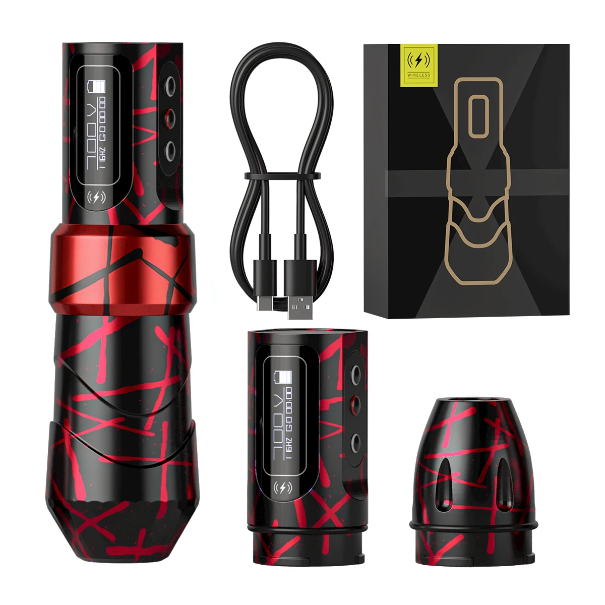 MAX Wireless Tattoo Machine 4.0MM Stroke 2400mAh Large Capacity Battery Coreless Brushless Motor With 2Battery Permanent Makeup
MAX Wireless Tattoo Machine 4.0MM Stroke 2400mAh Large Capacity Battery Coreless Brushless Motor With 2Battery Permanent Makeup