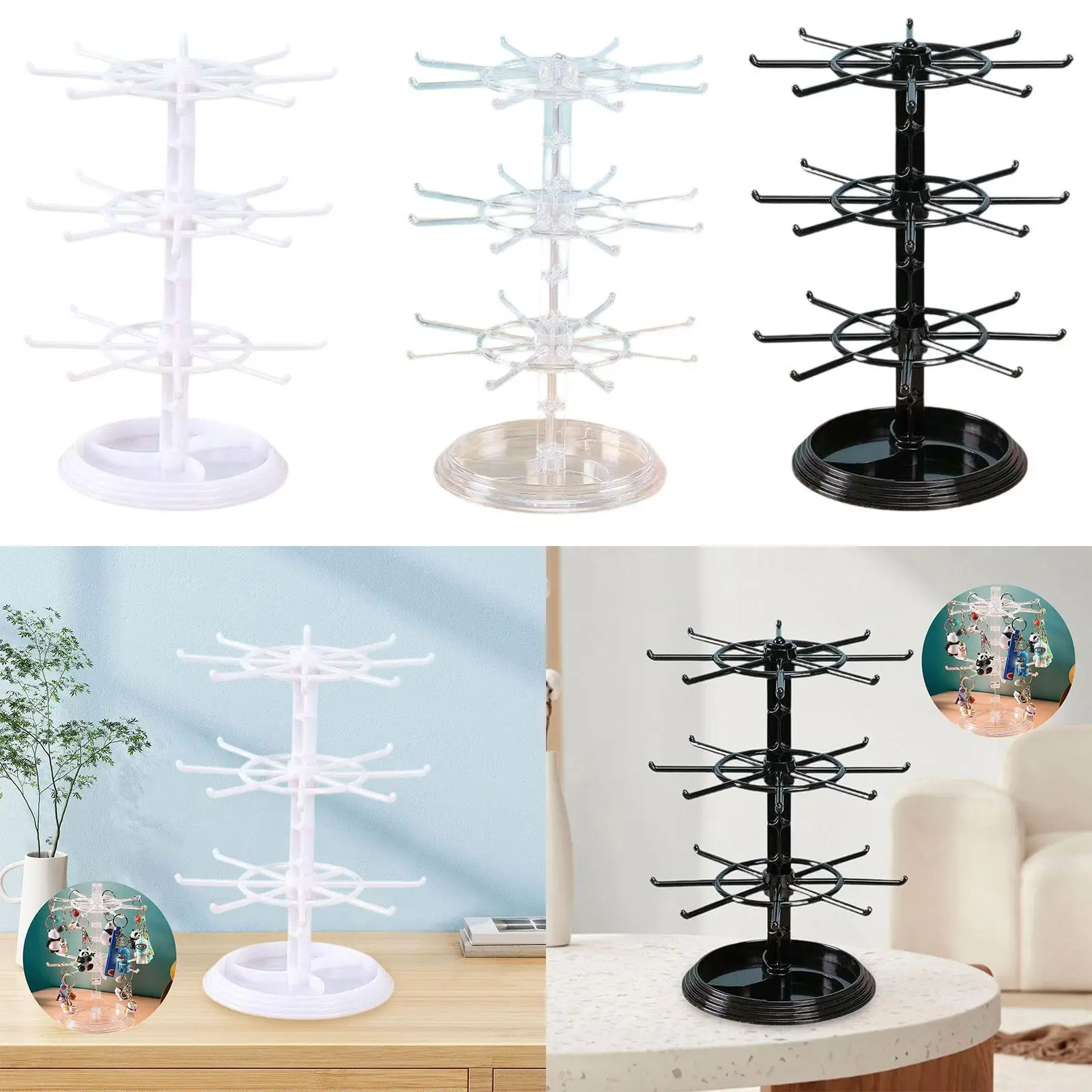 Keychain Display Stand 3 Layer Jewelry Tree Stand for Store Desktop Rings
Keychain Display Stand 3 Layer Jewelry Tree Stand for Store Desktop Rings