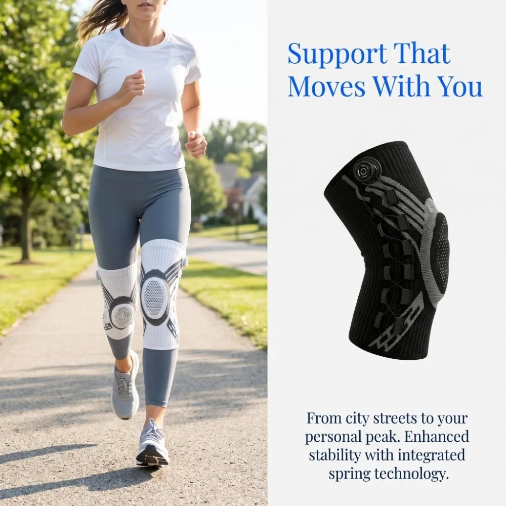 Professional Adjustable Knob knee pads Elastic Thin Sports Knee Brace Spring Support Breathable Knee Brace Support Running
Professional Adjustable Knob knee pads Elastic Thin Sports Knee Brace Spring Support Breathable Knee Brace Support Running