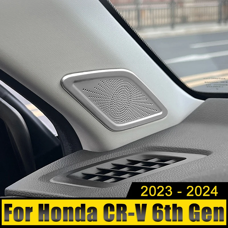 For Honda CR-V CRV 6th Gen 2023 2024 2025 Hybrid Stainless Car A-pillar Tweeter Speaker Cover Trim Audio Loudspeaker Stickers
For Honda CR-V CRV 6th Gen 2023 2024 2025 Hybrid Stainless Car A-pillar Tweeter Speaker Cover Trim Audio Loudspeaker Stickers