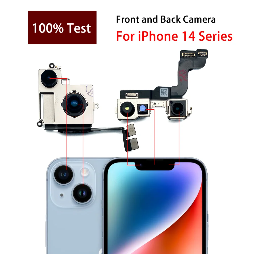 Передняя/задняя камера для iPhone 14, 14 Plus, 14 Pro, 14 Pro Max, Задняя Основная камера, сенсор, гибкий кабель и Передняя камера, молдины
Передняя/задняя камера для iPhone 14, 14 Plus, 14 Pro, 14 Pro Max, Задняя Основная камера, сенсор, гибкий кабель и Передняя камера, молдины