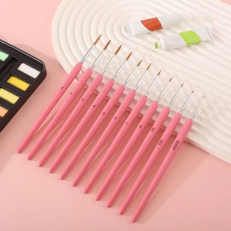 9/11Pcs Fine Detail Paint Brushes Set Miniature Tips Ergonomic Handle for Acrylic Oil Watercolor Painting Art Craft
9/11Pcs Fine Detail Paint Brushes Set Miniature Tips Ergonomic Handle for Acrylic Oil Watercolor Painting Art Craft