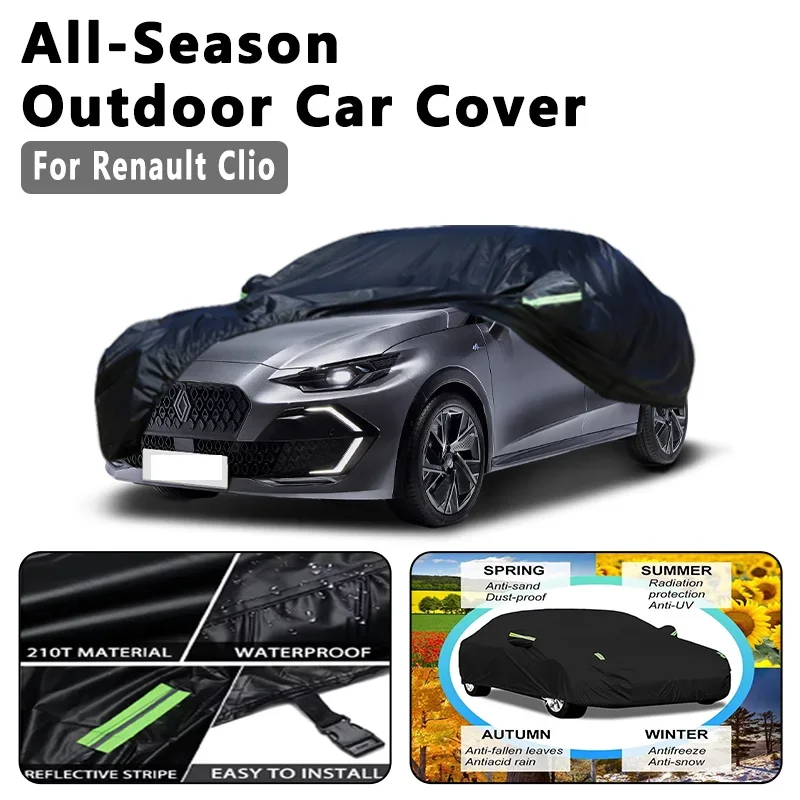 Outdoor Car Cover Waterproof Dustproof UV Sun Protection, Full Car Protector Exterior Accessories For Renault Clio III IV V
Outdoor Car Cover Waterproof Dustproof UV Sun Protection, Full Car Protector Exterior Accessories For Renault Clio III IV V