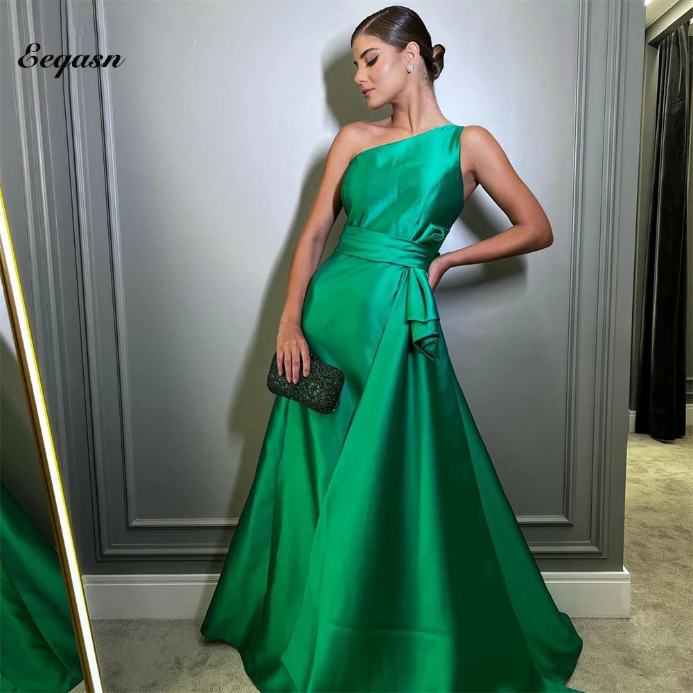 Green One Shoulder Evening Gowns Saudi Arabia Customized Satin Prom Dresses Women Fuchsia Formal Party Dress Robe De Soiree
Green One Shoulder Evening Gowns Saudi Arabia Customized Satin Prom Dresses Women Fuchsia Formal Party Dress Robe De Soiree