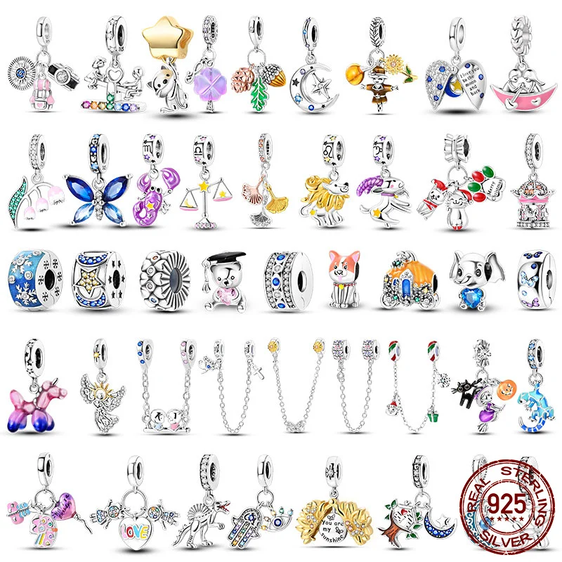 925 Sterling Silver Fairy series Tale Balloon Dog Unicorn Beaded Birthdays Fit Original Bracelet DIY Jewelry Making Women's Gift
925 Sterling Silver Fairy series Tale Balloon Dog Unicorn Beaded Birthdays Fit Original Bracelet DIY Jewelry Making Women's Gift