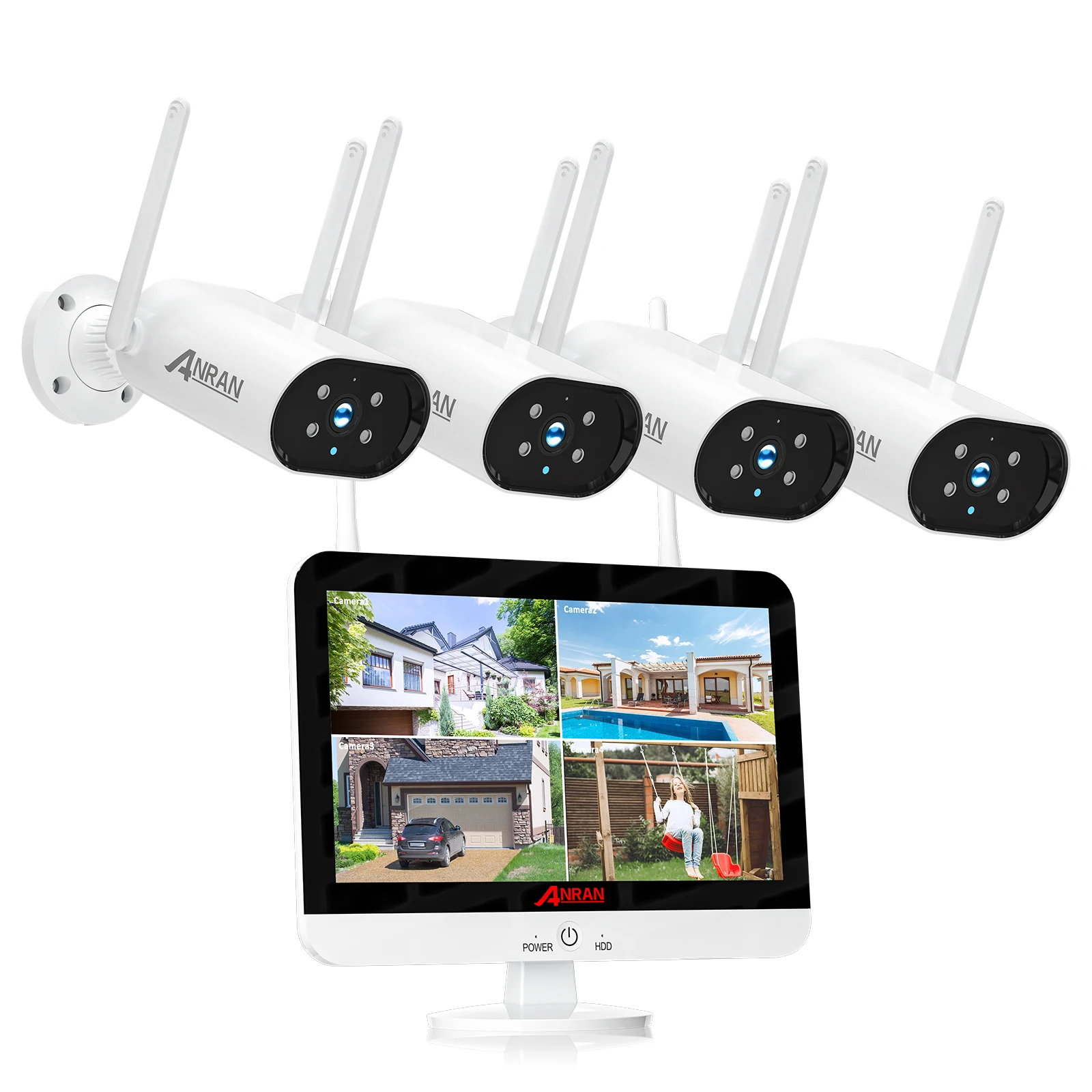 ANRAN 5MP H.265+ Ultra HD Video Security Camera System Waterproof Outdoor Wireless IP Cameras Plug & Play NVR Kit
ANRAN 5MP H.265+ Ultra HD Video Security Camera System Waterproof Outdoor Wireless IP Cameras Plug & Play NVR Kit