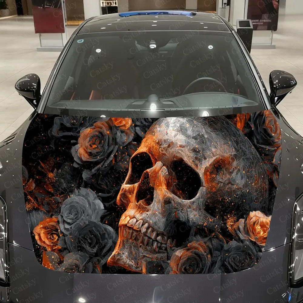 Car Decal Vintage Skull with Orange Florals - Mysterious Warm-Gothic Car Hood Sticker, Waterproof Self - Adhesive PVC Graphics D
Car Decal Vintage Skull with Orange Florals - Mysterious Warm-Gothic Car Hood Sticker, Waterproof Self - Adhesive PVC Graphics D