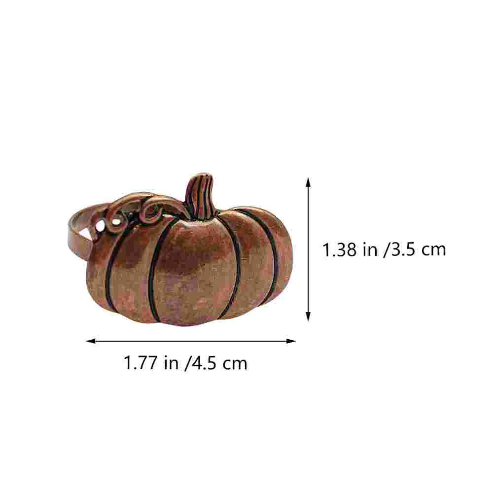 4 Pcs Napkin Ring Ornaments Alloy Buckles Pumpkin Halloween Holders Decor Vintage
4 Pcs Napkin Ring Ornaments Alloy Buckles Pumpkin Halloween Holders Decor Vintage