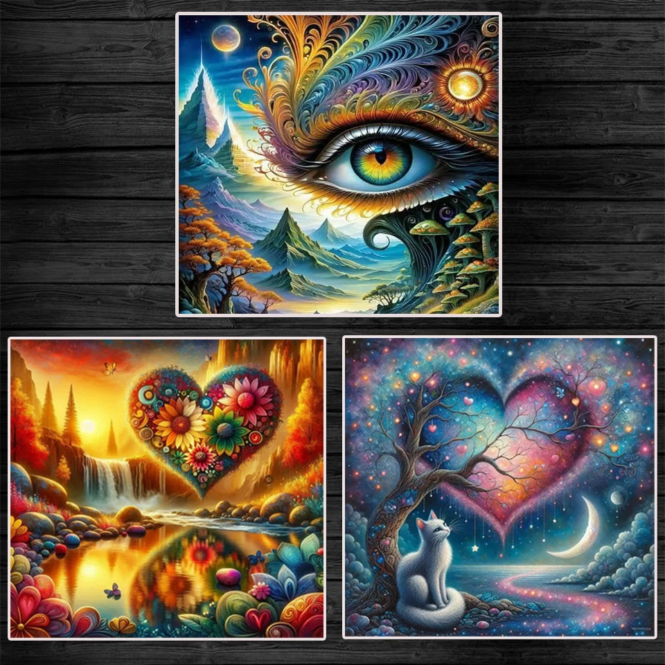 DIY Diamond Painting Kit Fantasy Scenery Full Mosaic Diamond Embroidery Heart shaped Flower Tree Cat Waterfall Cross Stitch Gift
DIY Diamond Painting Kit Fantasy Scenery Full Mosaic Diamond Embroidery Heart shaped Flower Tree Cat Waterfall Cross Stitch Gift
