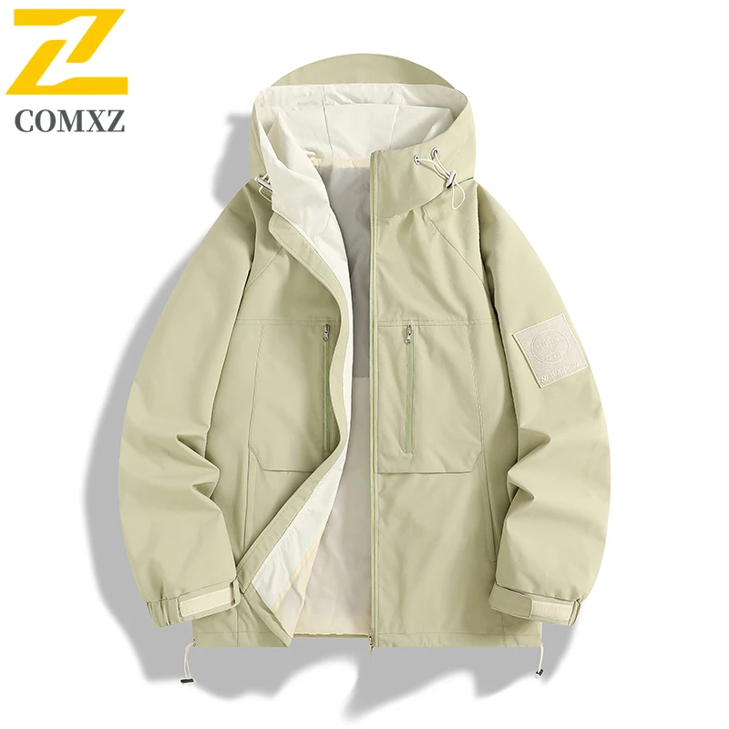 Men's Waterproof Camping Jacket Autumn Casual Solid Color Zipper Pocket Windproof Windbreaker Couple Travel Hiking Hooded Coat
Men's Waterproof Camping Jacket Autumn Casual Solid Color Zipper Pocket Windproof Windbreaker Couple Travel Hiking Hooded Coat