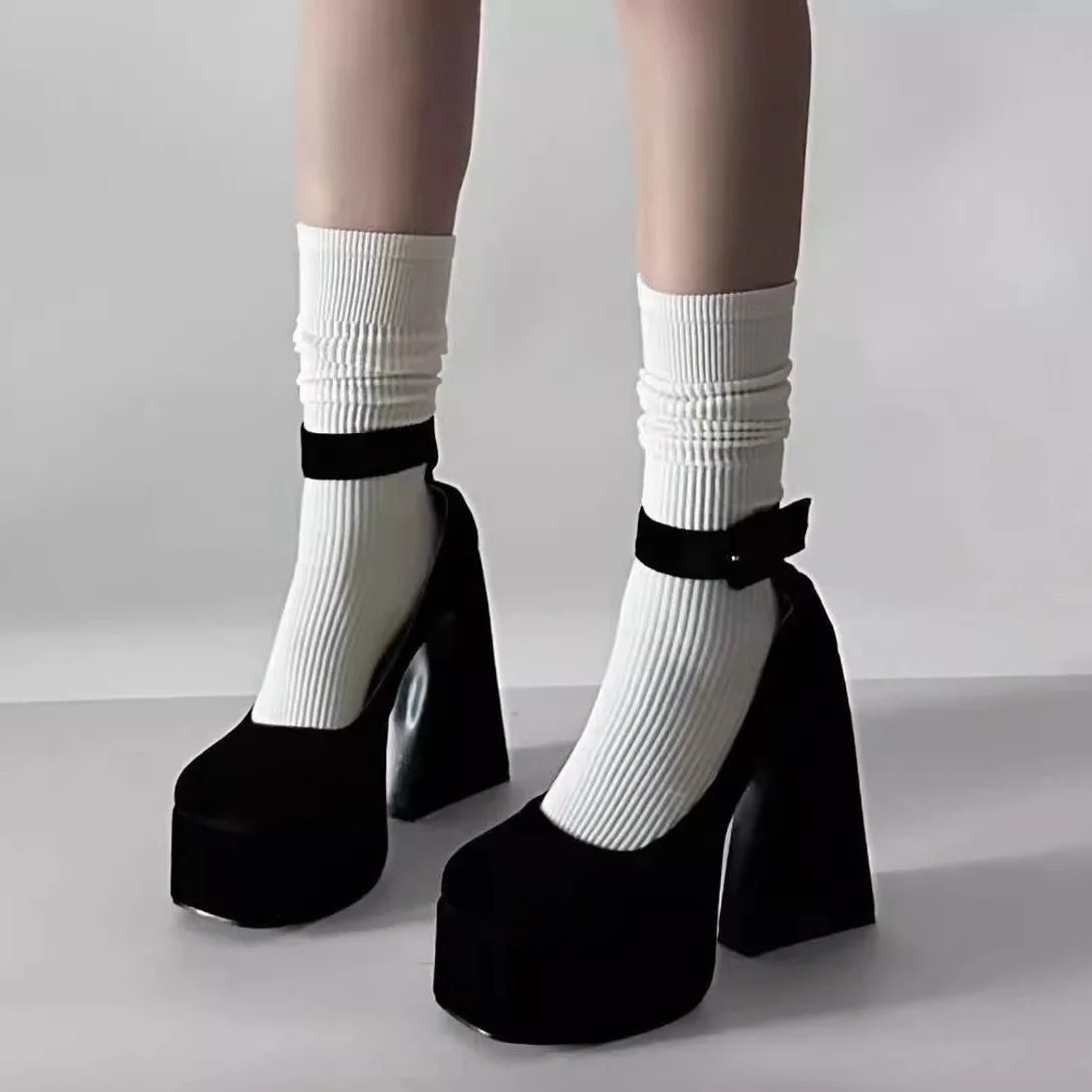 Women Pumps Waterproof Platform, Super High Heels, Large Size, Thick Soled, Mary Jane Shoes Lolita Cosplay Shoes
Women Pumps Waterproof Platform, Super High Heels, Large Size, Thick Soled, Mary Jane Shoes Lolita Cosplay Shoes