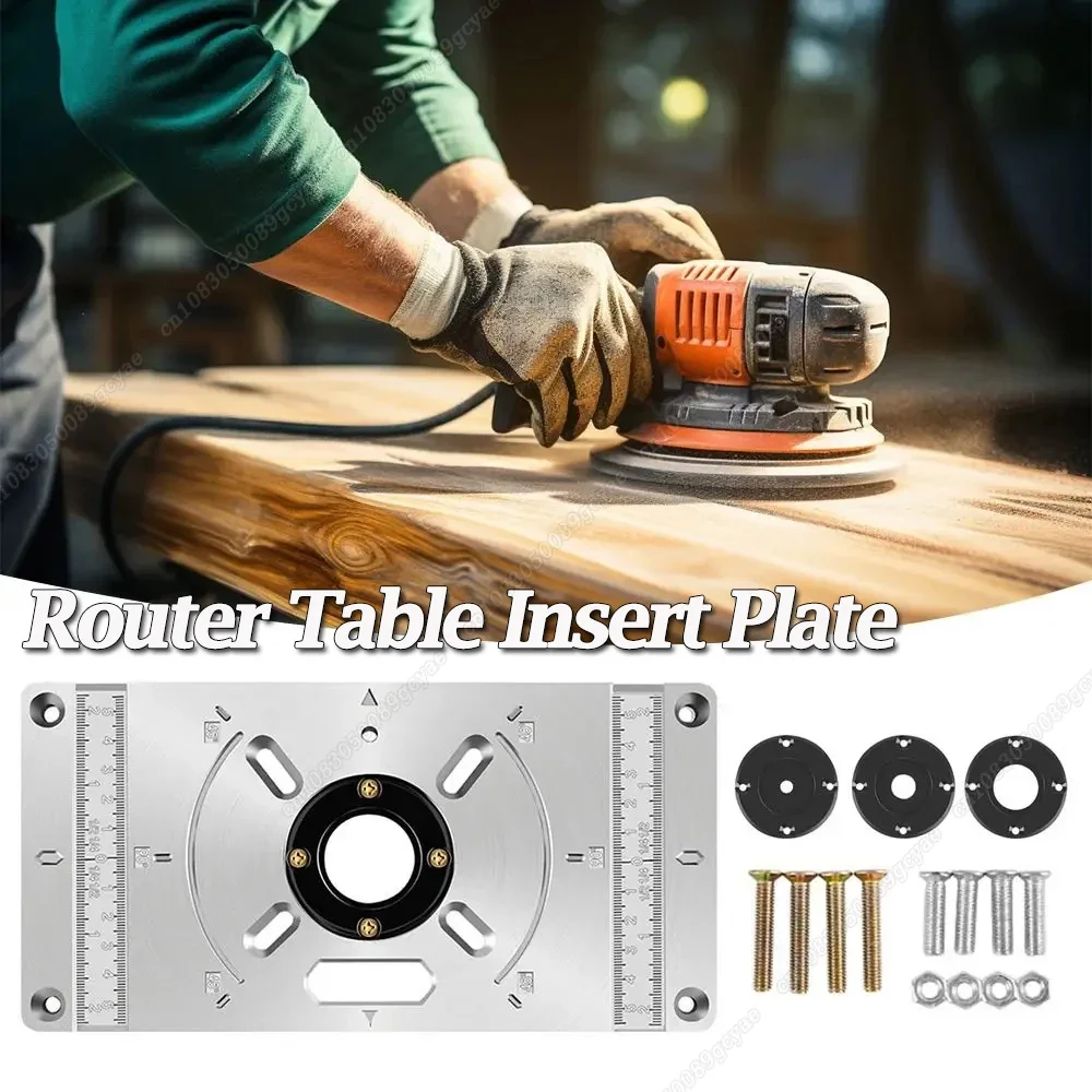 Aluminum Router Table Insert Plate With 4 Rings Trimming Machine Engraving Flip Board Slotting Milling Cutter Tnversion Table
Aluminum Router Table Insert Plate With 4 Rings Trimming Machine Engraving Flip Board Slotting Milling Cutter Tnversion Table
