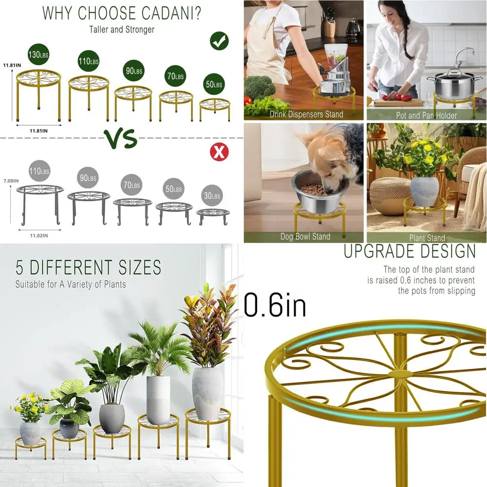 Прочная 5-ярусная металлическая подставка для растений, устойчивая к ржавчине, для использования в помещении и на улице, идеально подходит для дома, патио и сада.
Прочная 5-ярусная металлическая подставка для растений, устойчивая к ржавчине, для использования в помещении и на улице, идеально подходит для дома, патио и сада.