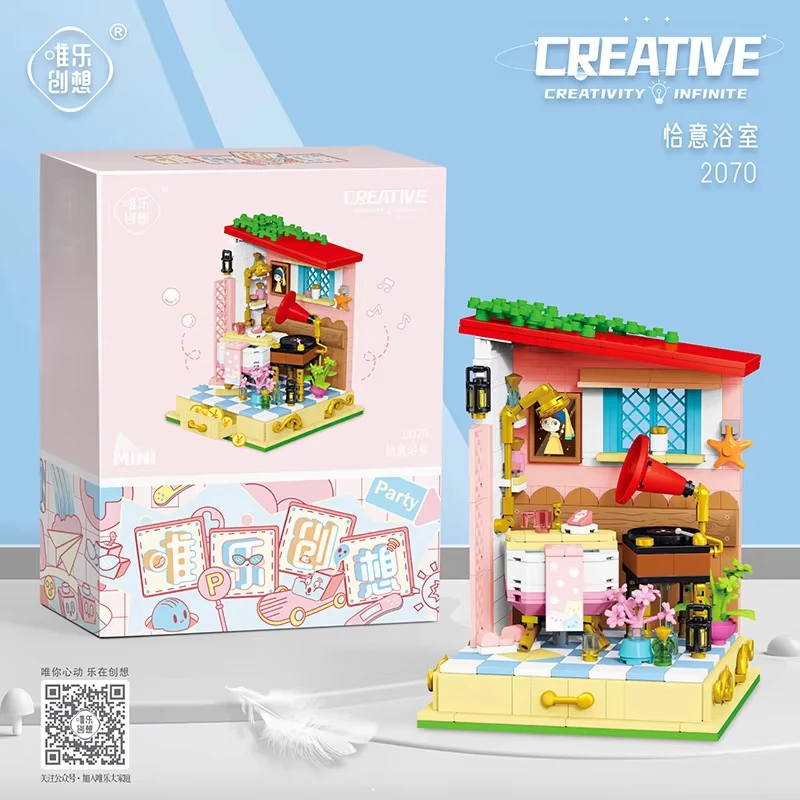 ToylinX 550pcs Bathroom Building Set Cute Mini Building Blocks Creative House View Brick Model Set Toys and Gifts for Children
ToylinX 550pcs Bathroom Building Set Cute Mini Building Blocks Creative House View Brick Model Set Toys and Gifts for Children