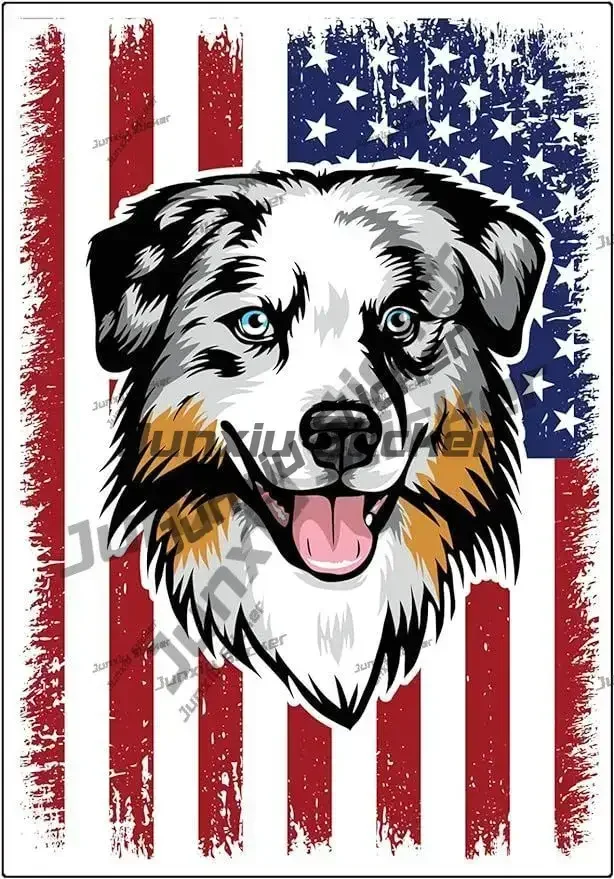 American Flag Australian Shepherd Vinyl Decal Australian Shepherd Dog Breed Bumper Sticker for SUV Camper Laptop Car Accessories
American Flag Australian Shepherd Vinyl Decal Australian Shepherd Dog Breed Bumper Sticker for SUV Camper Laptop Car Accessories