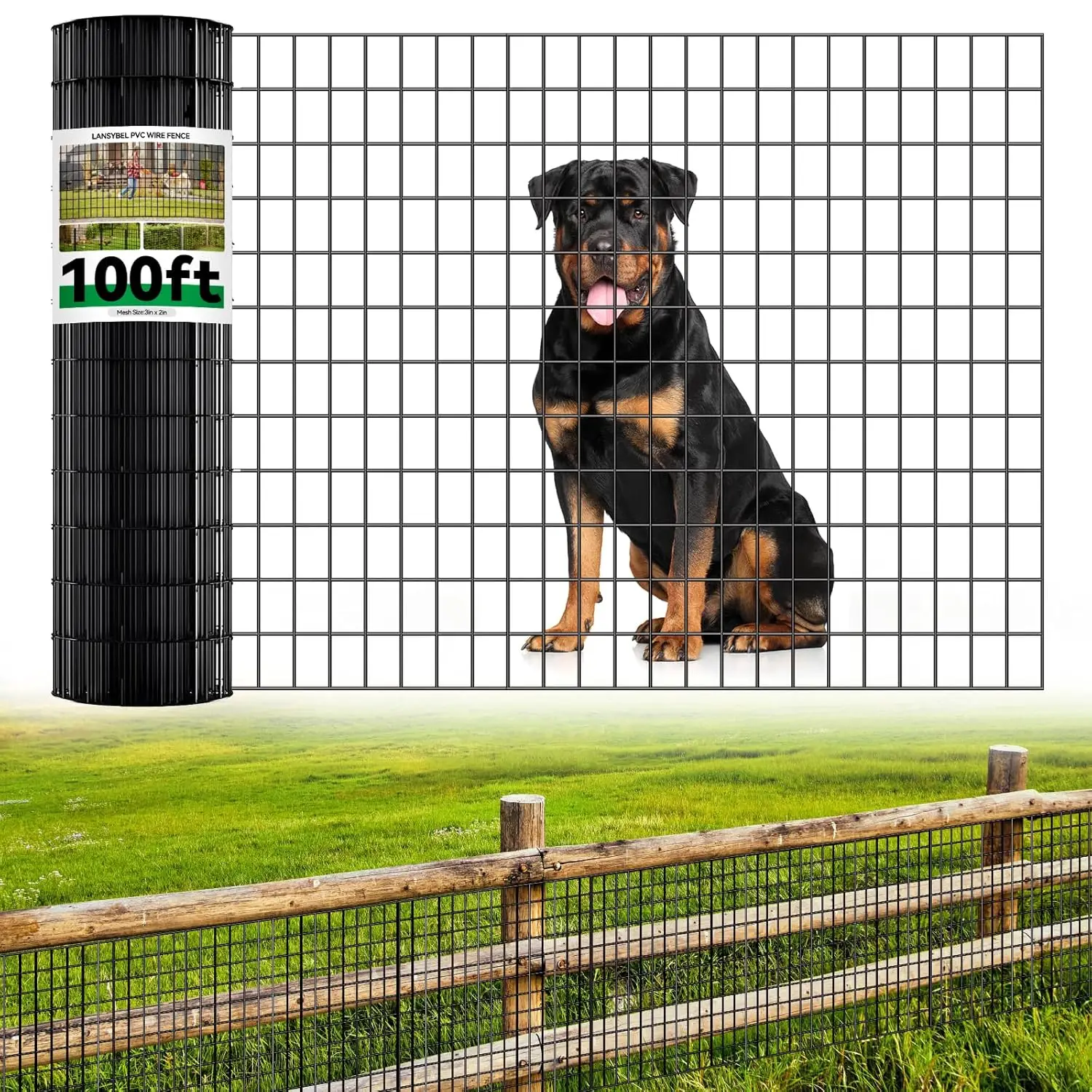 PVC Coated Welded Wire Fence 24in x 100ft, 2x3 Inch Mesh for Garden Animal Barrier & Plant Protection
PVC Coated Welded Wire Fence 24in x 100ft, 2x3 Inch Mesh for Garden Animal Barrier & Plant Protection