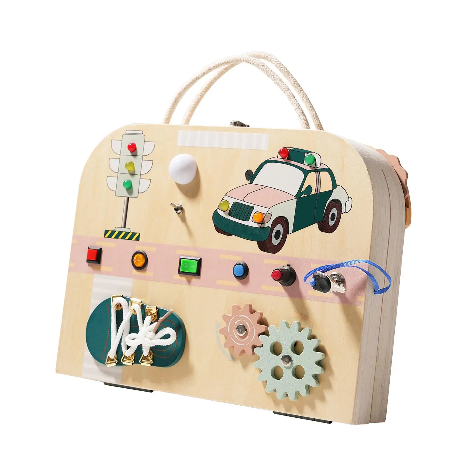Toddlers Busy Board Basic Life Skills Early Educational Openable Travel Toy Boys Girls Ages 1-4 Teaching Aids Lights Switch Toy
Toddlers Busy Board Basic Life Skills Early Educational Openable Travel Toy Boys Girls Ages 1-4 Teaching Aids Lights Switch Toy