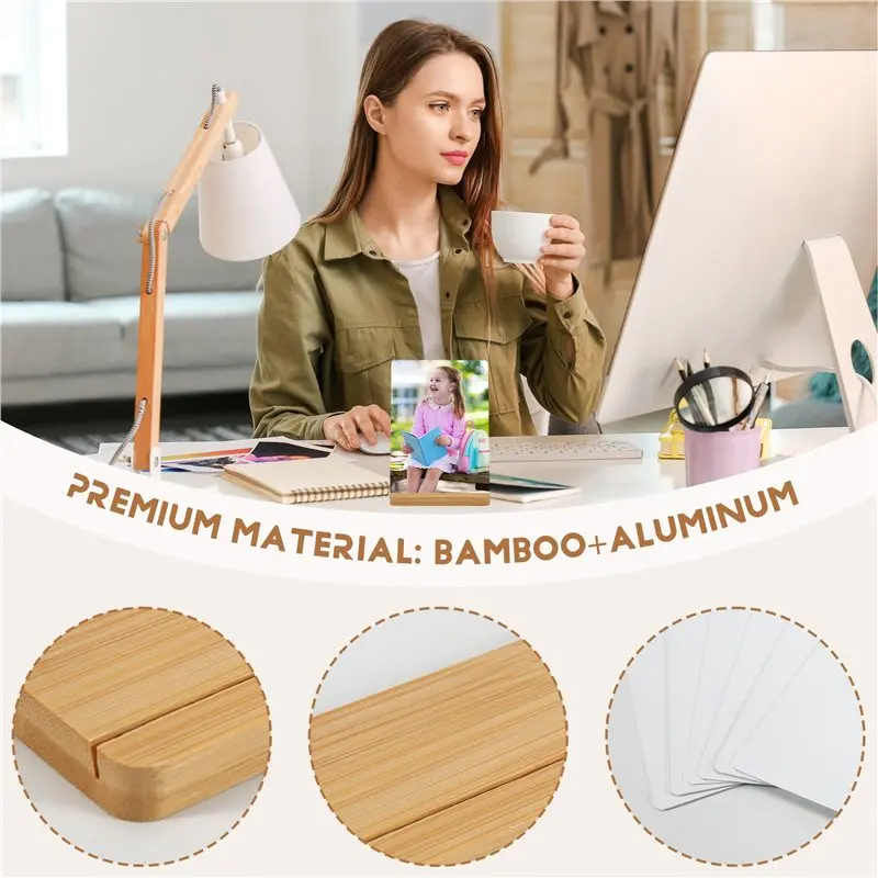 Must Have 6 Pack Sublimation Photo Frames Blanks 5 X 7 Inch Heat Transfer Metal Picture Frames With Wood Base DIY Photo Prints
Must Have 6 Pack Sublimation Photo Frames Blanks 5 X 7 Inch Heat Transfer Metal Picture Frames With Wood Base DIY Photo Prints