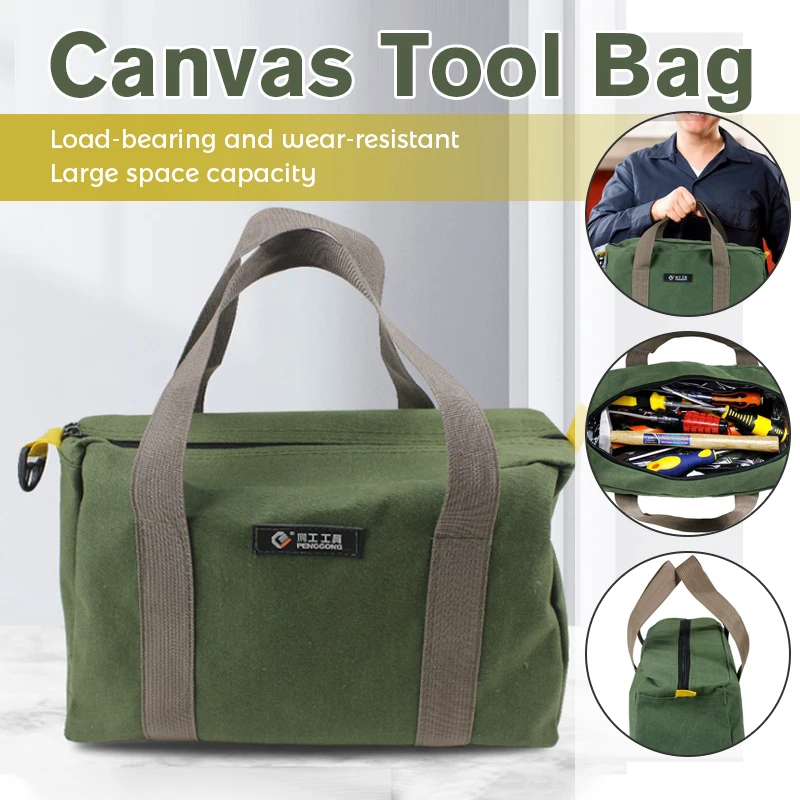 Portable Canvas Storage Bag Waterproof Tools Organizer Storage Kit Hand Heavy Duty Large Working Bag for Garden/Outdoor Camping
Portable Canvas Storage Bag Waterproof Tools Organizer Storage Kit Hand Heavy Duty Large Working Bag for Garden/Outdoor Camping