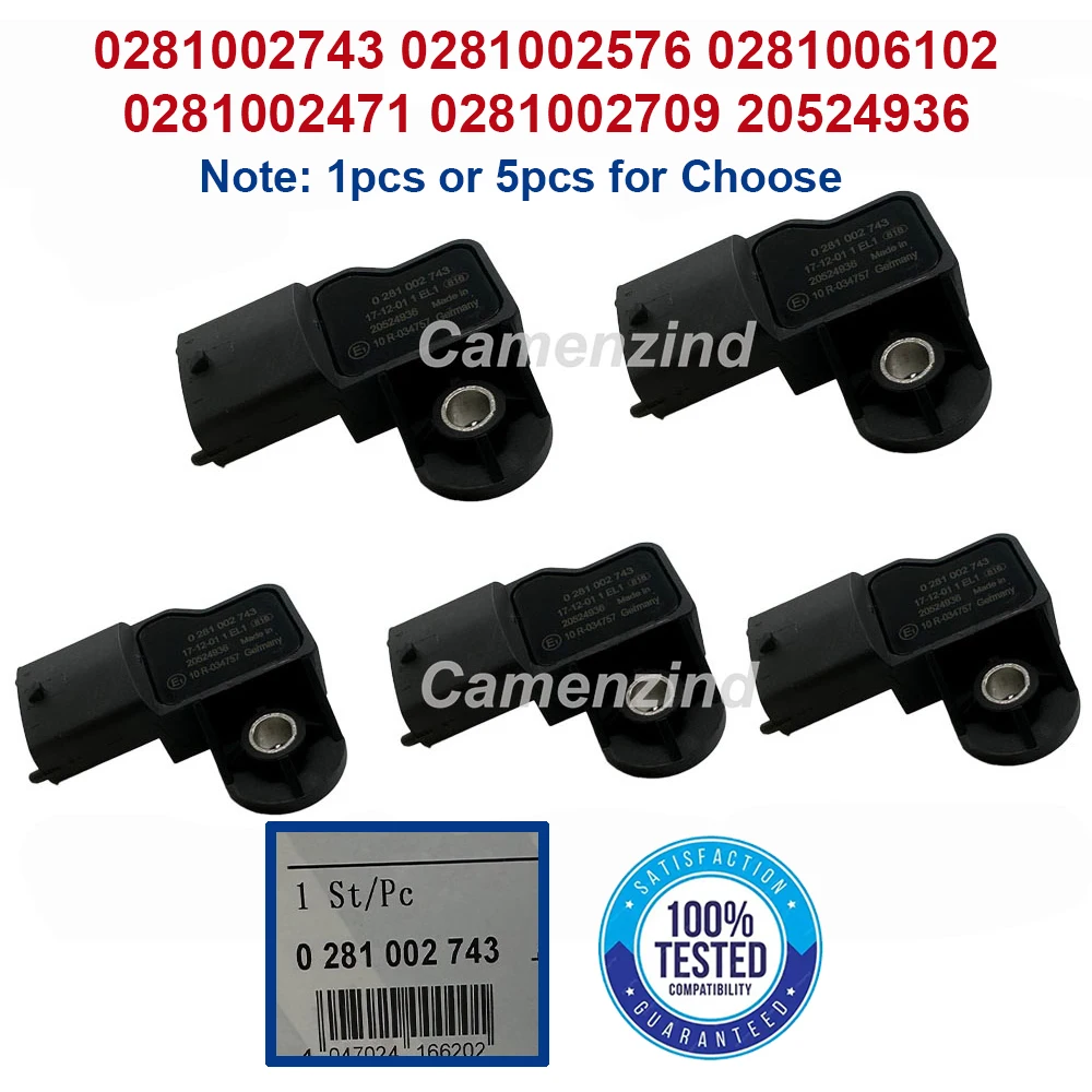1/5Pcs 0281002743 0281002576 0281006102 0281002471 0281002709 20524936 Intake Air Manifold Pressure Map Sensor for Volvo Cummins
1/5Pcs 0281002743 0281002576 0281006102 0281002471 0281002709 20524936 Intake Air Manifold Pressure Map Sensor for Volvo Cummins