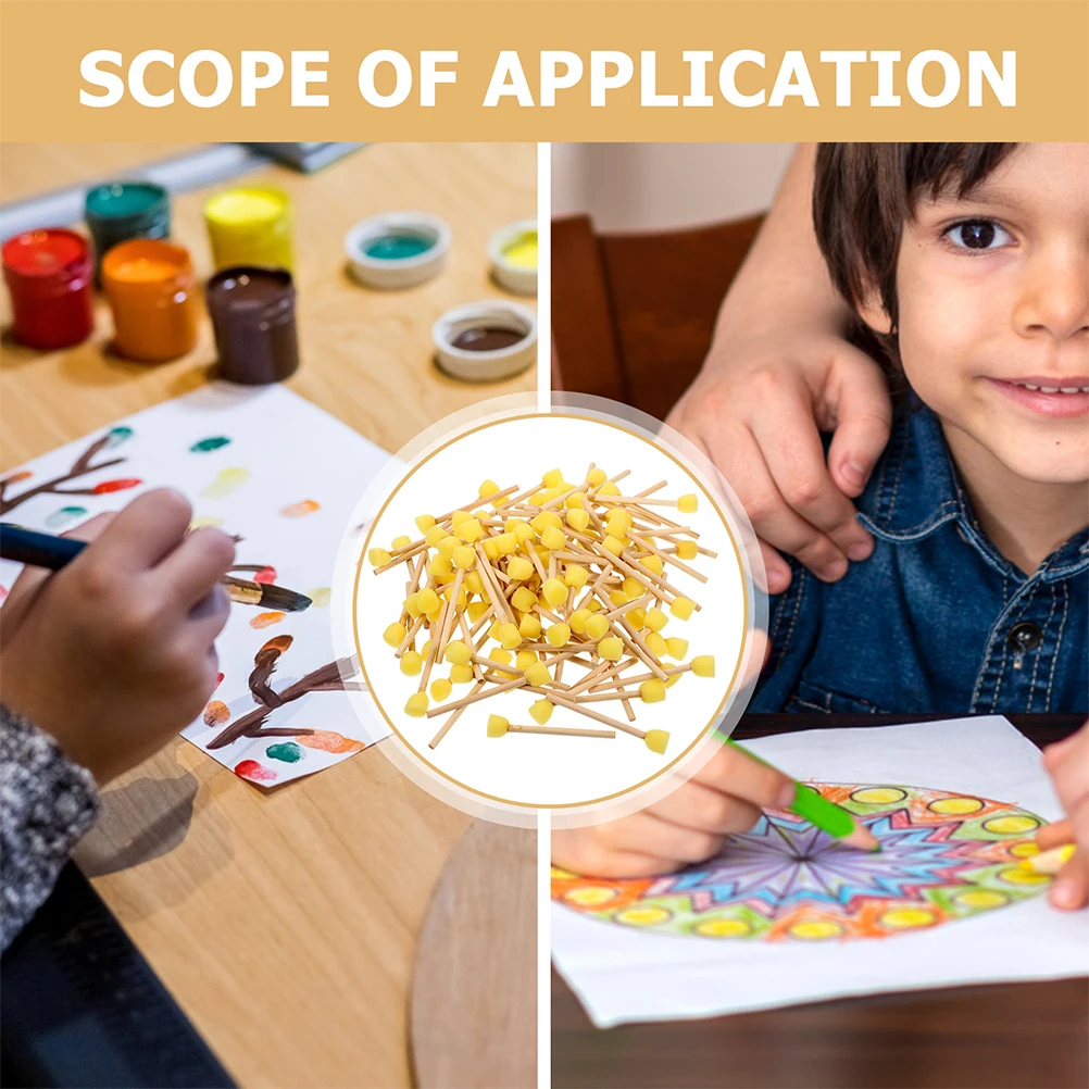 10pcs Painting Brushes Sponge Tool Round Wood Handle Yellow Pen 1 5cm Foam Brush Sea Sponge for Kids Art School
10pcs Painting Brushes Sponge Tool Round Wood Handle Yellow Pen 1 5cm Foam Brush Sea Sponge for Kids Art School