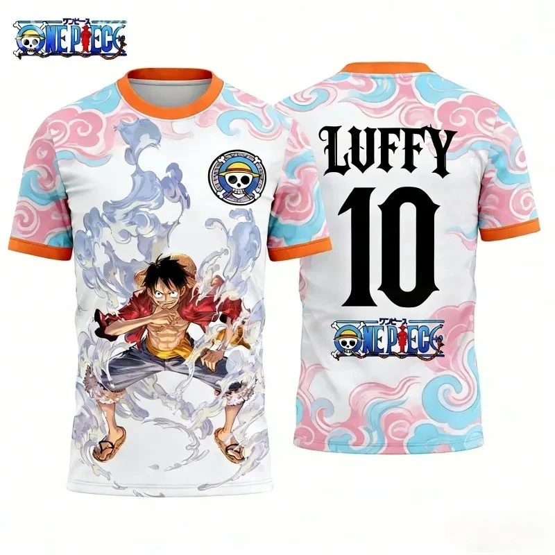 2026 One Piece Luffy Anime Jersey T-Shirt Men's Luffy Gear Print White with Cloud Pattern Short Sleeve Streetwear Tee for Fans
2026 One Piece Luffy Anime Jersey T-Shirt Men's Luffy Gear Print White with Cloud Pattern Short Sleeve Streetwear Tee for Fans
