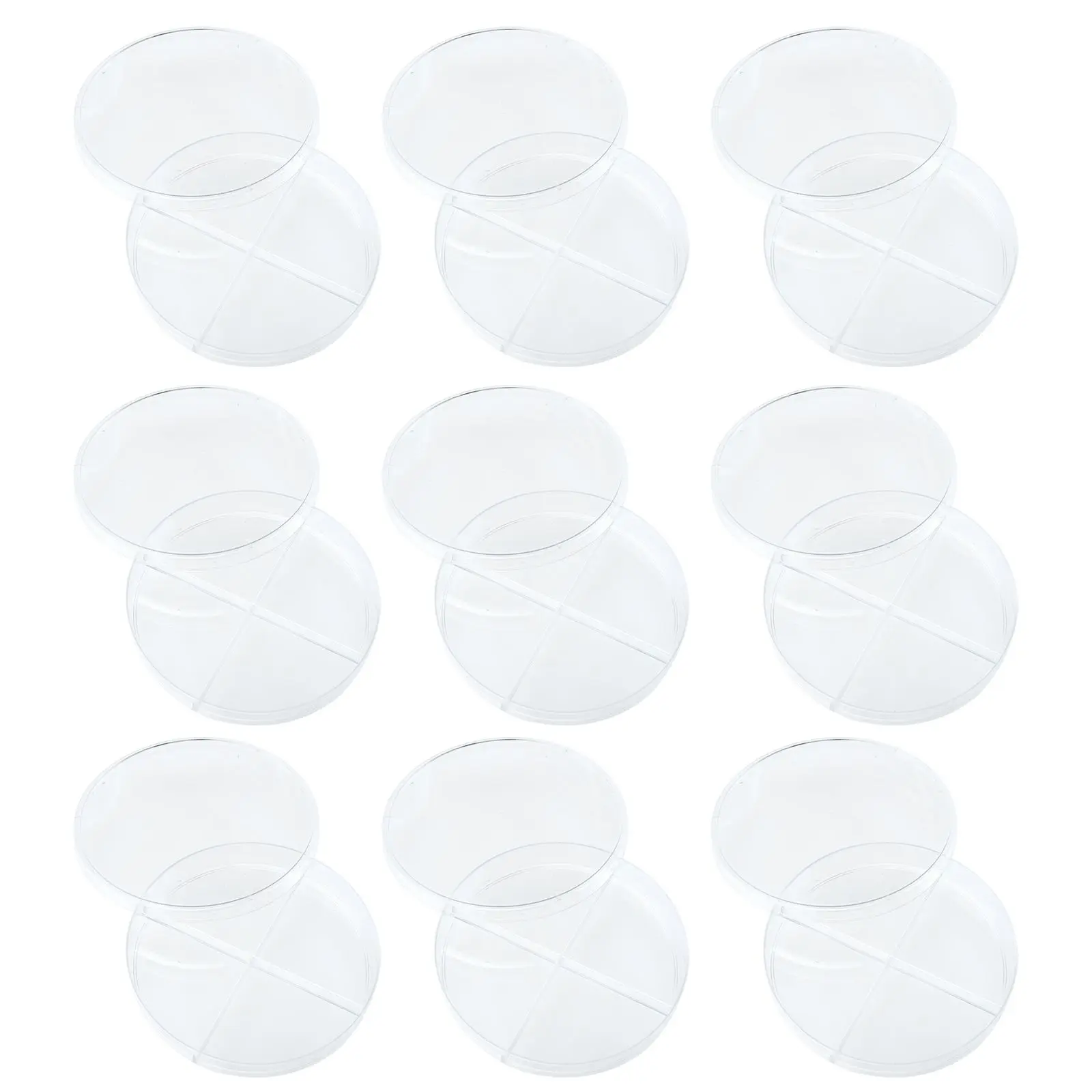 10 Pcs Culture Dish Clear Four Compartments Petri Dish Petri Dishes Plastic Transparent Four Compartments Biology Teaching Aid
10 Pcs Culture Dish Clear Four Compartments Petri Dish Petri Dishes Plastic Transparent Four Compartments Biology Teaching Aid