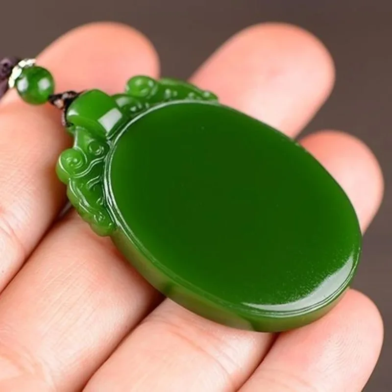 Natural Green Hand-carved Ping An Brand Jade Pendant Fashion Boutique Jewelry Men and Women Necklace Gift Accessories
Natural Green Hand-carved Ping An Brand Jade Pendant Fashion Boutique Jewelry Men and Women Necklace Gift Accessories