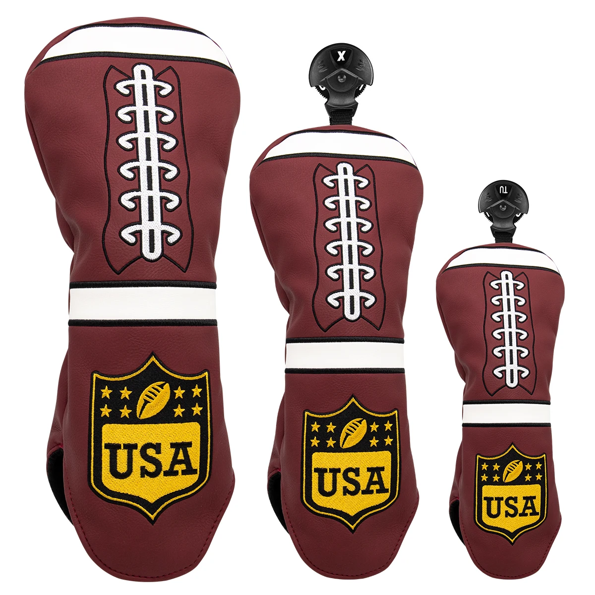 Golf Club Wood Headcover Set Luxury Driver Cover Fairway Wood Cover Hybrid Cover Leather Golf Wood Covers
Golf Club Wood Headcover Set Luxury Driver Cover Fairway Wood Cover Hybrid Cover Leather Golf Wood Covers