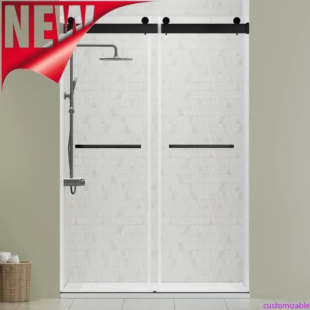 Настраиваемая безрамная душевая дверь 44-48 дюймов (Ш) x 75 дюймов (В), двойная раздвижная душевая дверь, прозрачное закаленное стекло 5/16 дюйма (8 мм), бесшумная раздвижная система
Настраиваемая безрамная душевая дверь 44-48 дюймов (Ш) x 75 дюймов (В), двойная раздвижная душевая дверь, прозрачное закаленное стекло 5/16 дюйма (8 мм), бесшумная раздвижная система