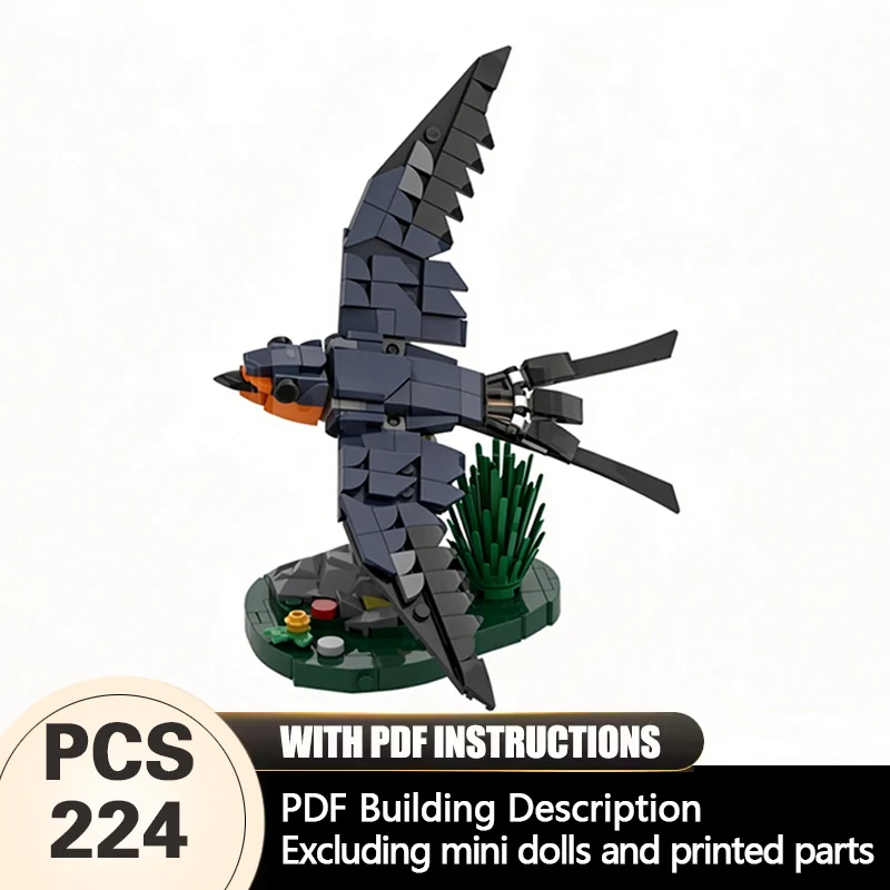 Creators Animal Series Model MOC Building Bricks Barn Swallow Modular Technology Gifts Holiday Assemble Children Toys Suit
Creators Animal Series Model MOC Building Bricks Barn Swallow Modular Technology Gifts Holiday Assemble Children Toys Suit
