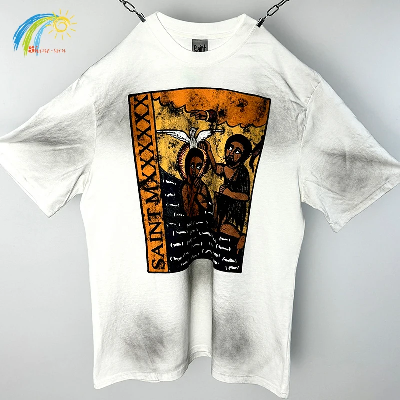 Yellow Oil Painting Digital Direct Print Vintage T-Shirt Men Women Streetwear Oversized Tee Tops Best Quality Saint T Shirt
Yellow Oil Painting Digital Direct Print Vintage T-Shirt Men Women Streetwear Oversized Tee Tops Best Quality Saint T Shirt