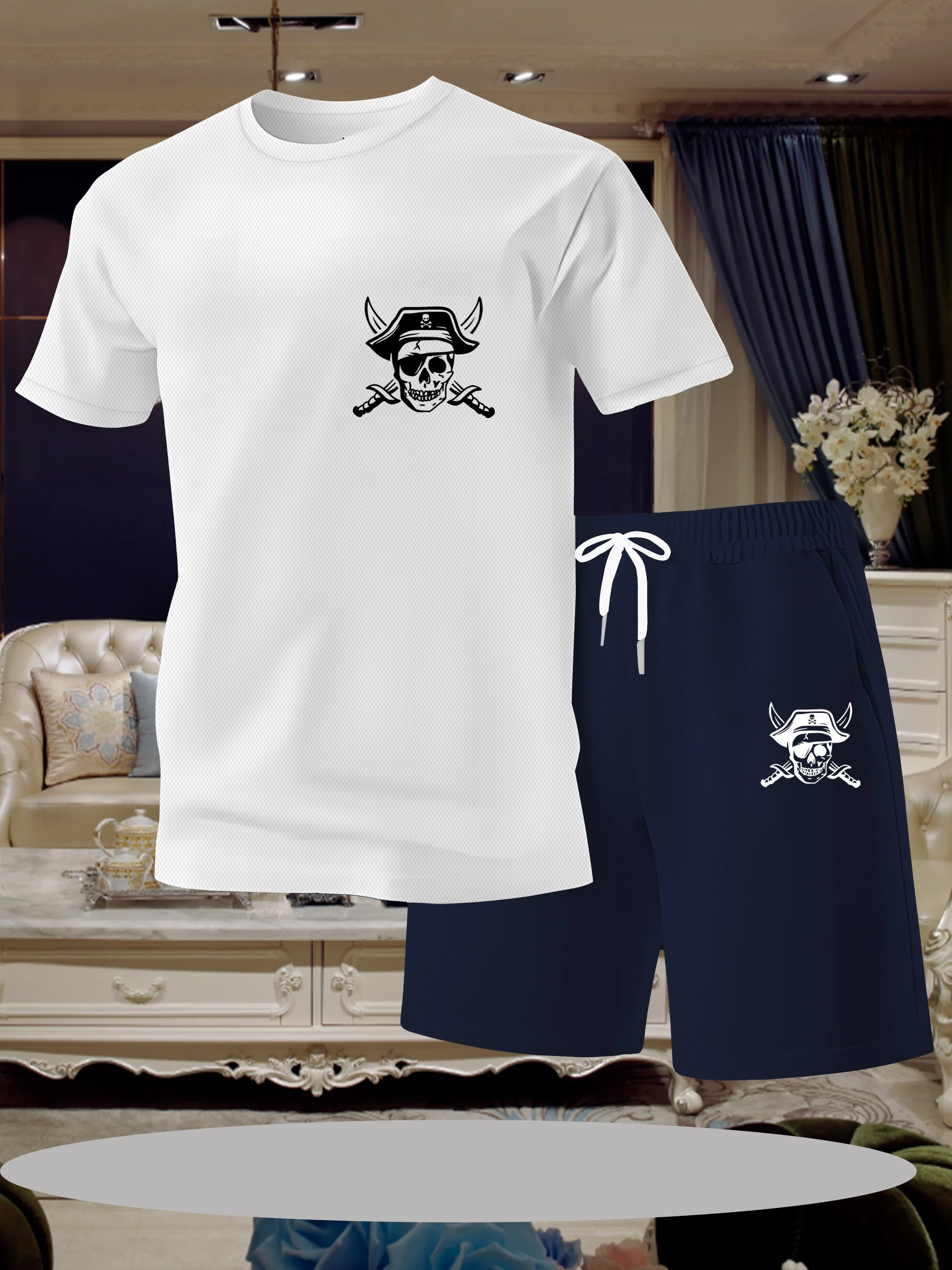 Summer men's fitness fashion men's leisure sports suit quick drying sports suit short sleeved T-shirt shorts 2-piece set
Summer men's fitness fashion men's leisure sports suit quick drying sports suit short sleeved T-shirt shorts 2-piece set