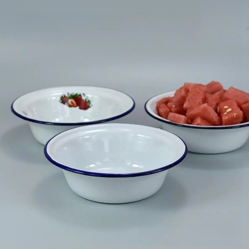 Stainl Steel Enamel Small Bowl Mixing Noodles Salad Bowl Pork Fat Soup Bowl round ape Dining Utensils Diware
Stainl Steel Enamel Small Bowl Mixing Noodles Salad Bowl Pork Fat Soup Bowl round ape Dining Utensils Diware