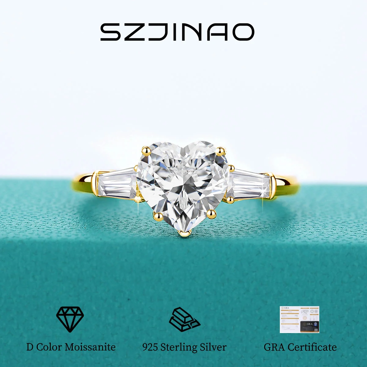 8mm 2CT Moissanite Rings 925 Sterling Silver for Women Heart Cut D VVS1 for Wedding Party Band Anniversary Gift New
8mm 2CT Moissanite Rings 925 Sterling Silver for Women Heart Cut D VVS1 for Wedding Party Band Anniversary Gift New