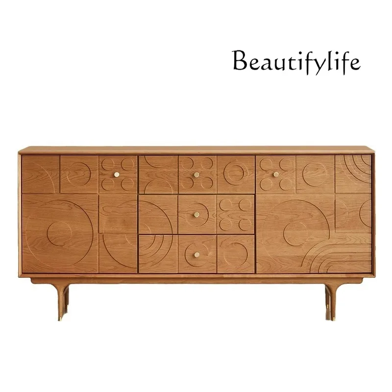 Retro solid wood cherry wood chest cabinet, bedroom storage side cabinet, Nordic medieval storage side cabinet
Retro solid wood cherry wood chest cabinet, bedroom storage side cabinet, Nordic medieval storage side cabinet